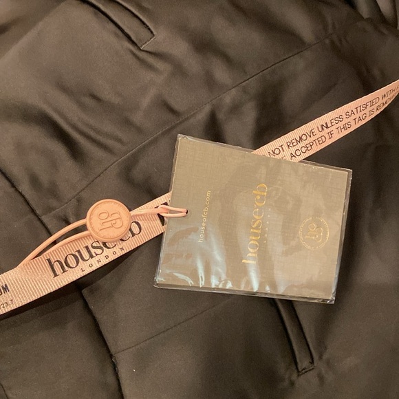 HOUSE OF CB / NWT Tansy Black Satin Trousers XS - Picture 5 of 6